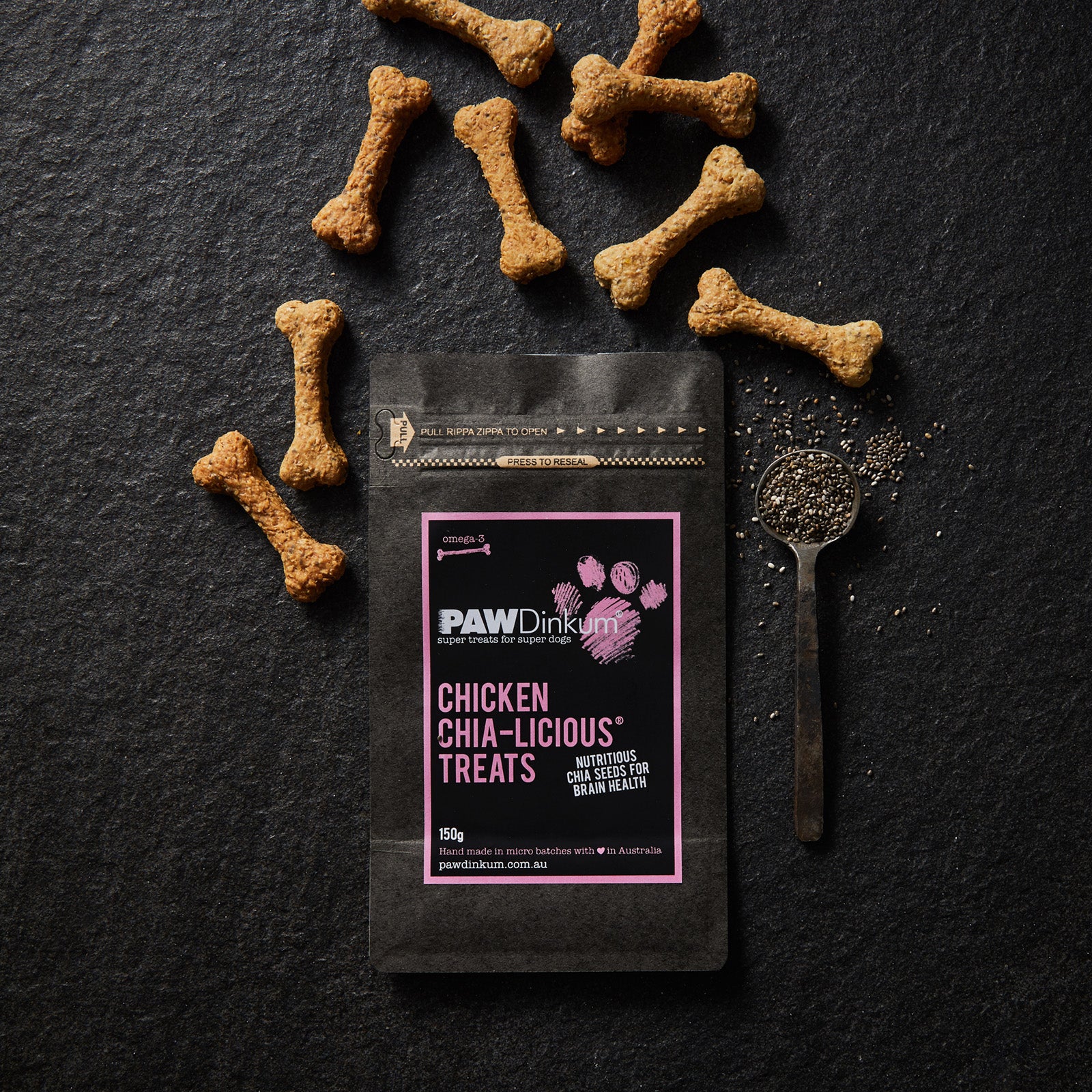 Chicken Chia-Licious Dog Treats Pouch