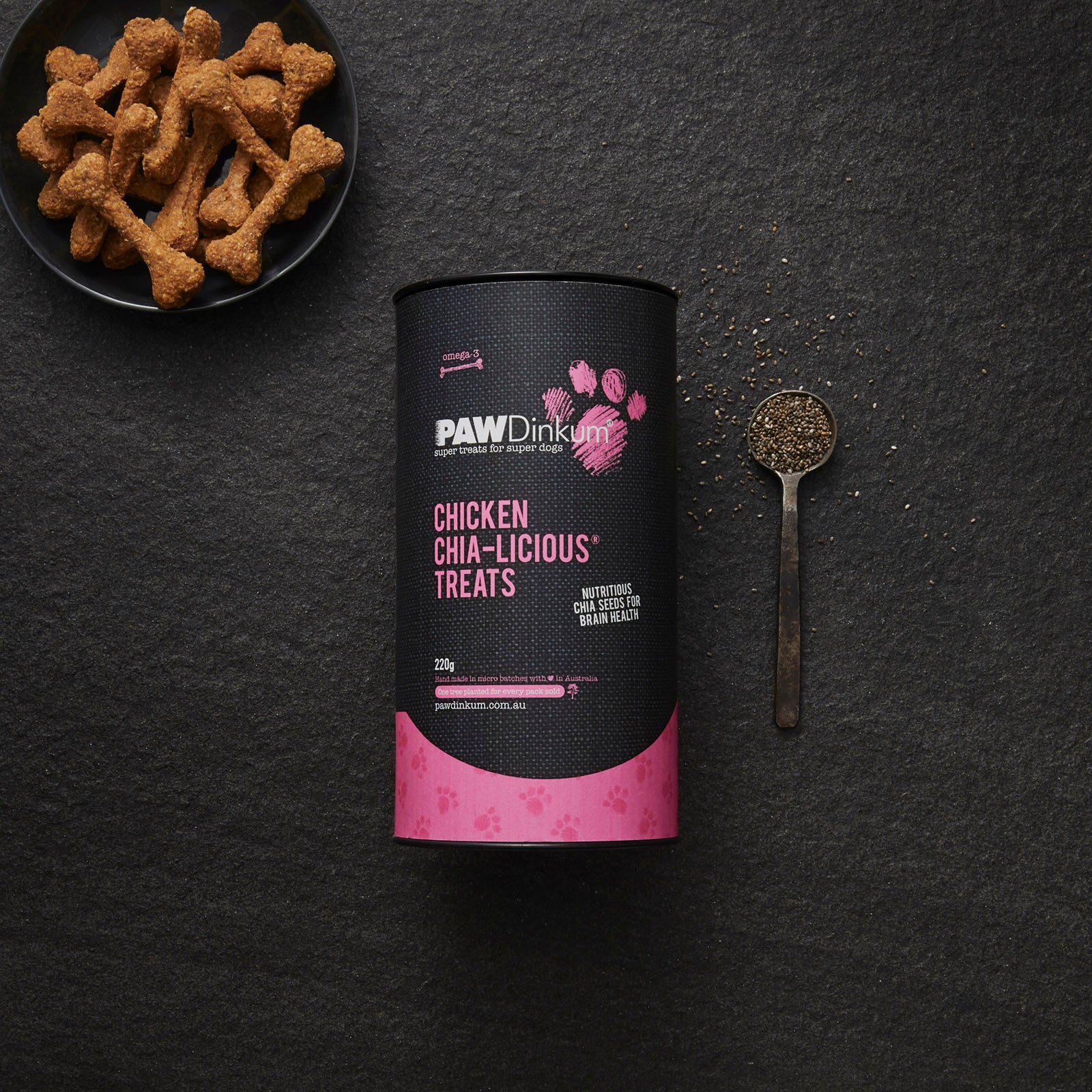 Chicken Chia-Licious Dog Treats Canister