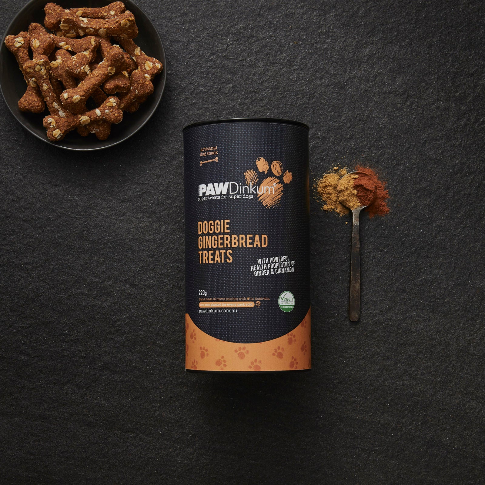 Doggie Gingerbread Dog Treats Canister