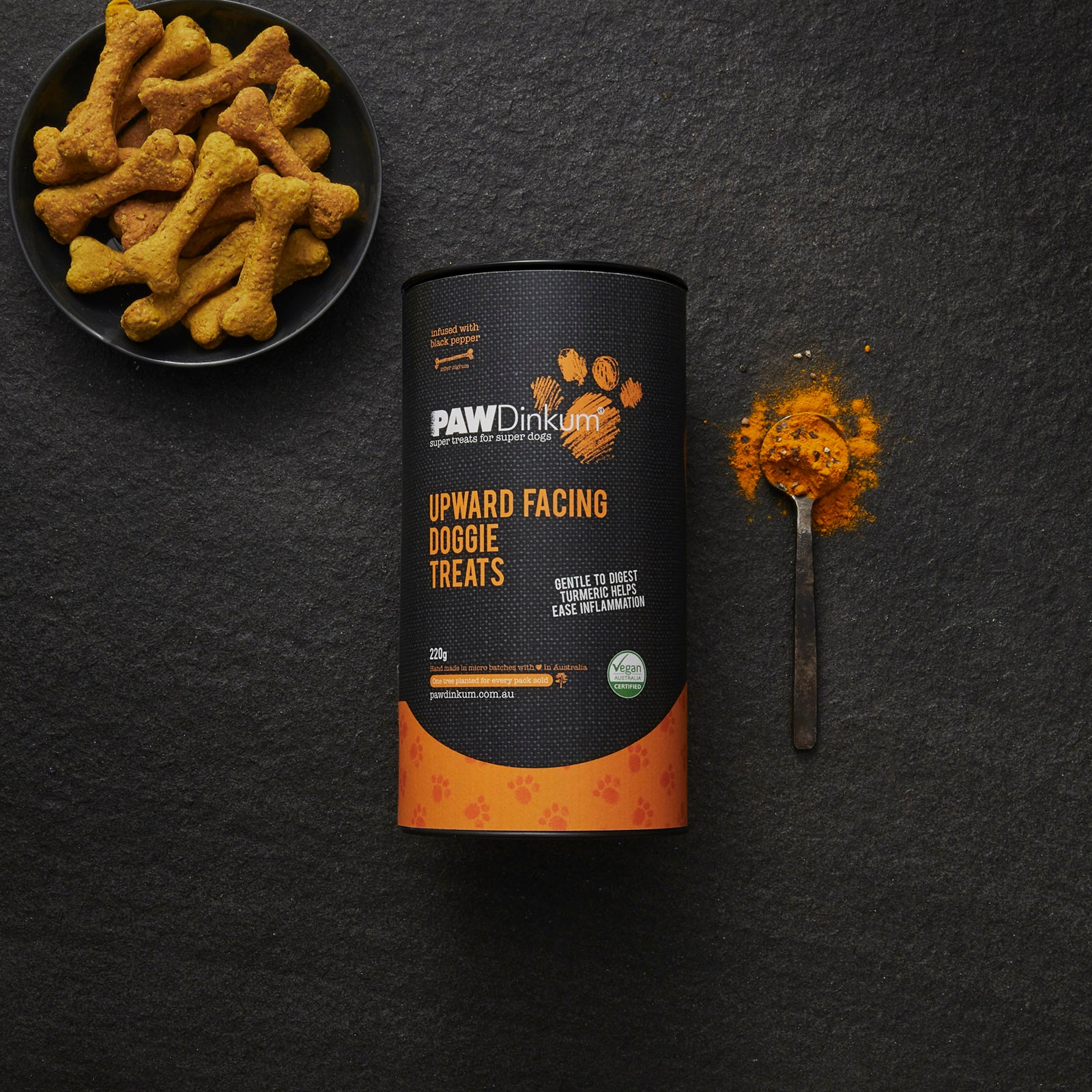 Upward Facing Doggie Dog Treats Canister